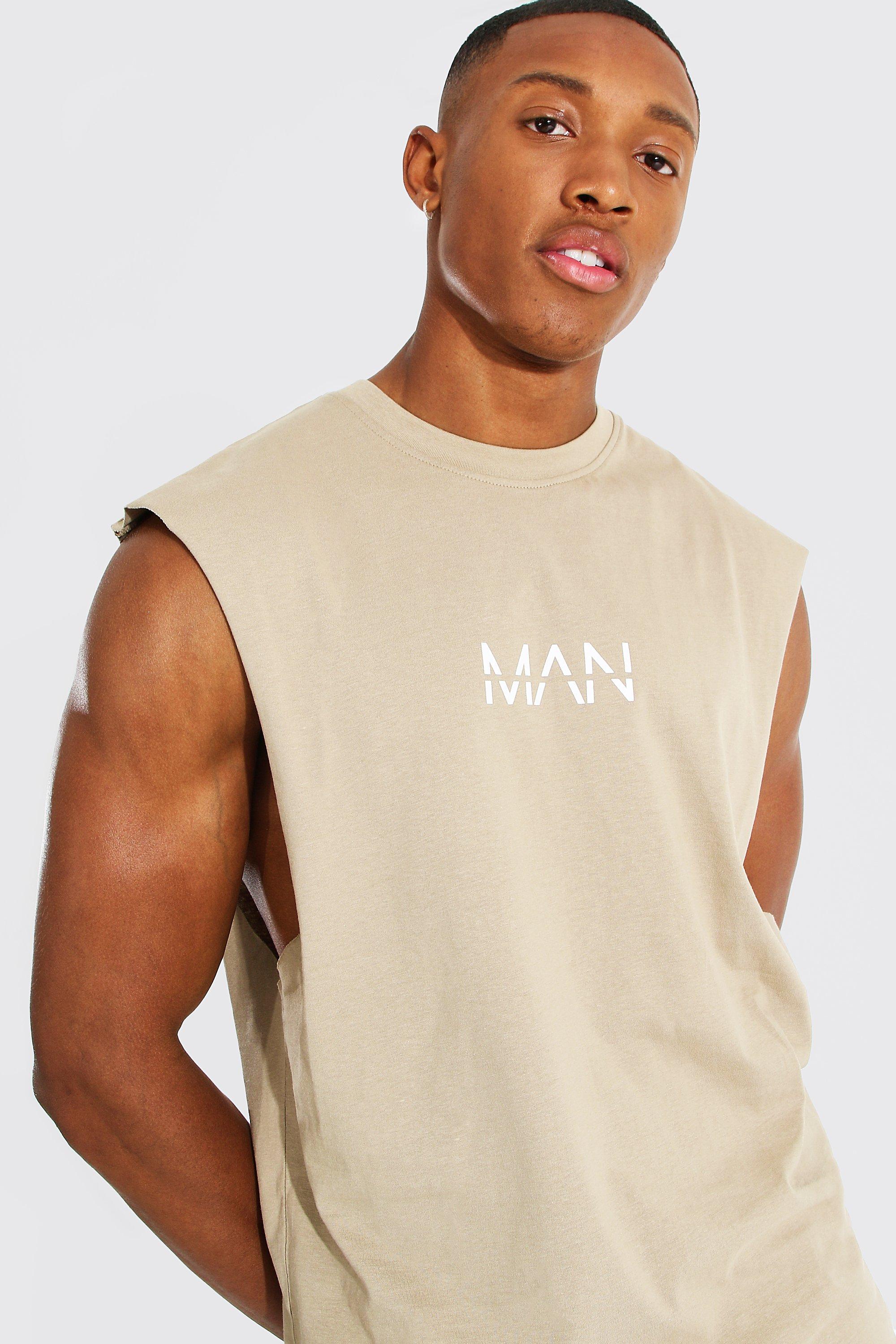 Tee shirt sans manche hot sale